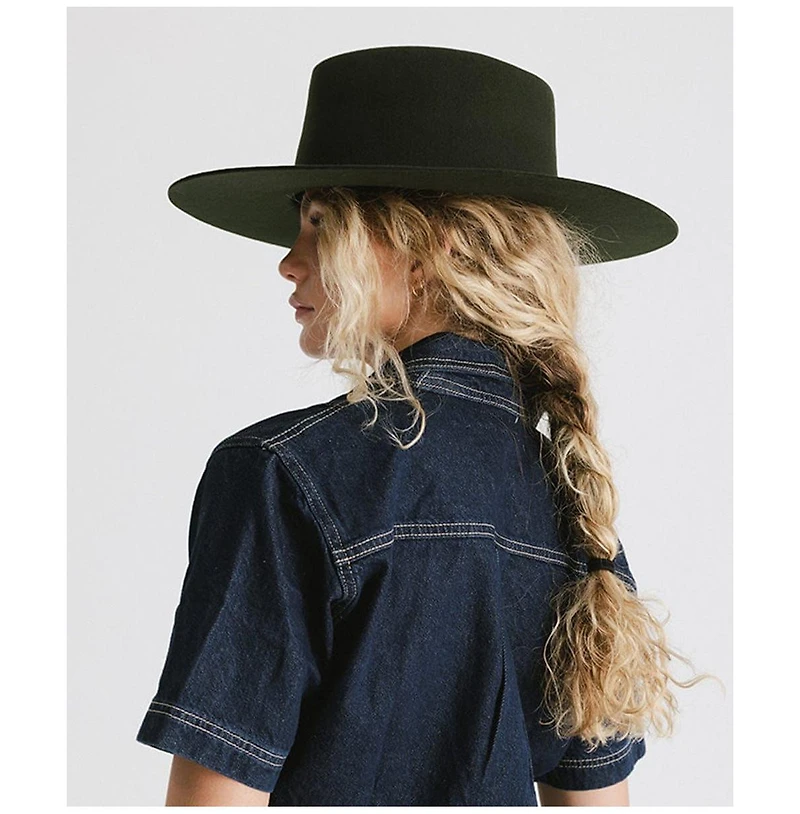 Dakota Wide Brim Felt Hat with Triangle Crown for Stylish Protection