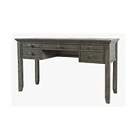 Jofran Rustic Shores Coastal Style Distressed Acacia Usb Charging Desk