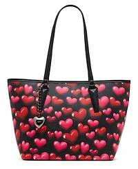 Betsey Johnson Bubble Hearts Medium Tote Bag