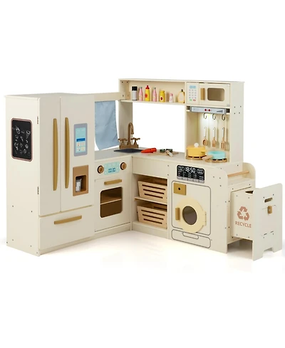 Hongge Inflatable Water Slide Park With Dual Slides Bounce House And Obstacle Course