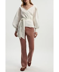 Karen Millen Women's Stretch Cord Kickflare Jean