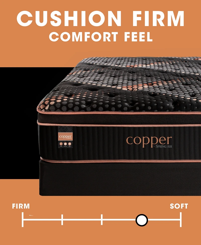 Spring Air Copper Hybrid Quilted 16.5" Cushion Firm Euro Pillow Top Mattress, Twin