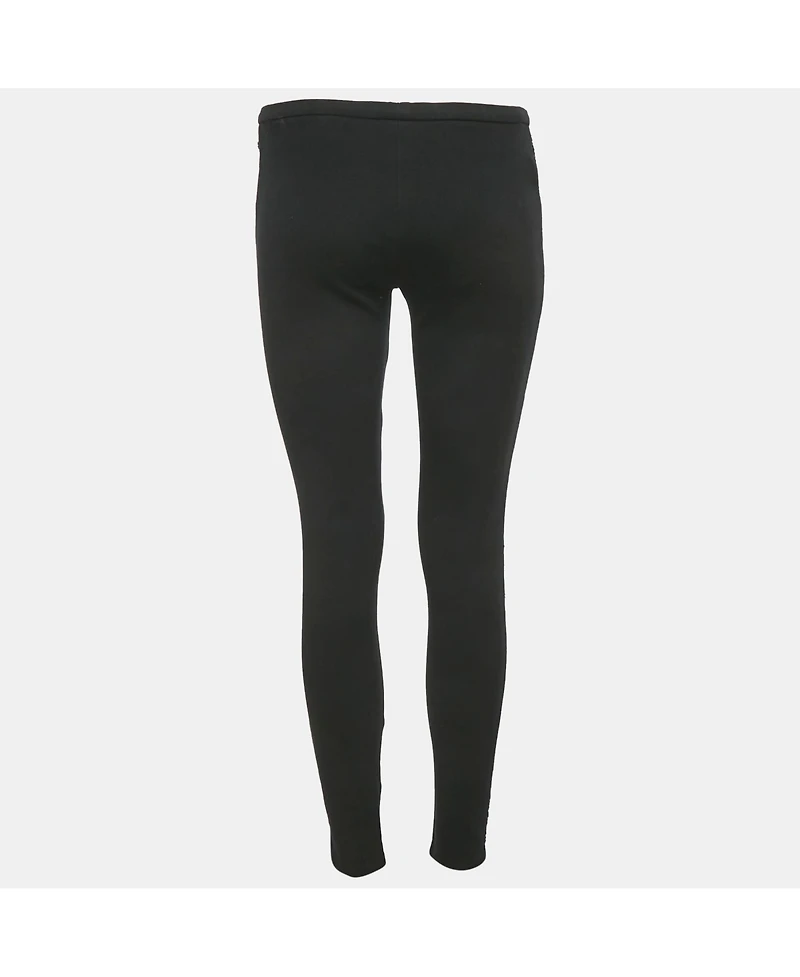 Pre-Owned Emilio Pucci Women's Lace Trim Jersey Skinny Trousers