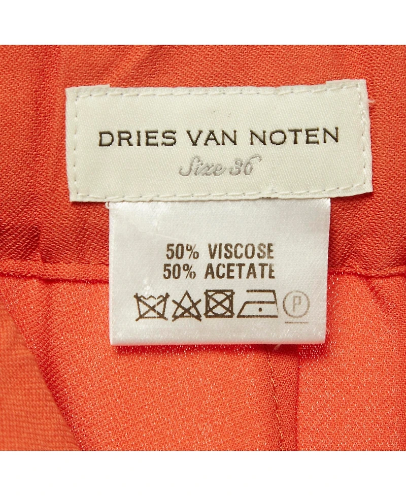 Pre-Owned Dries Van Noten Women's Crepe Formal Trousers