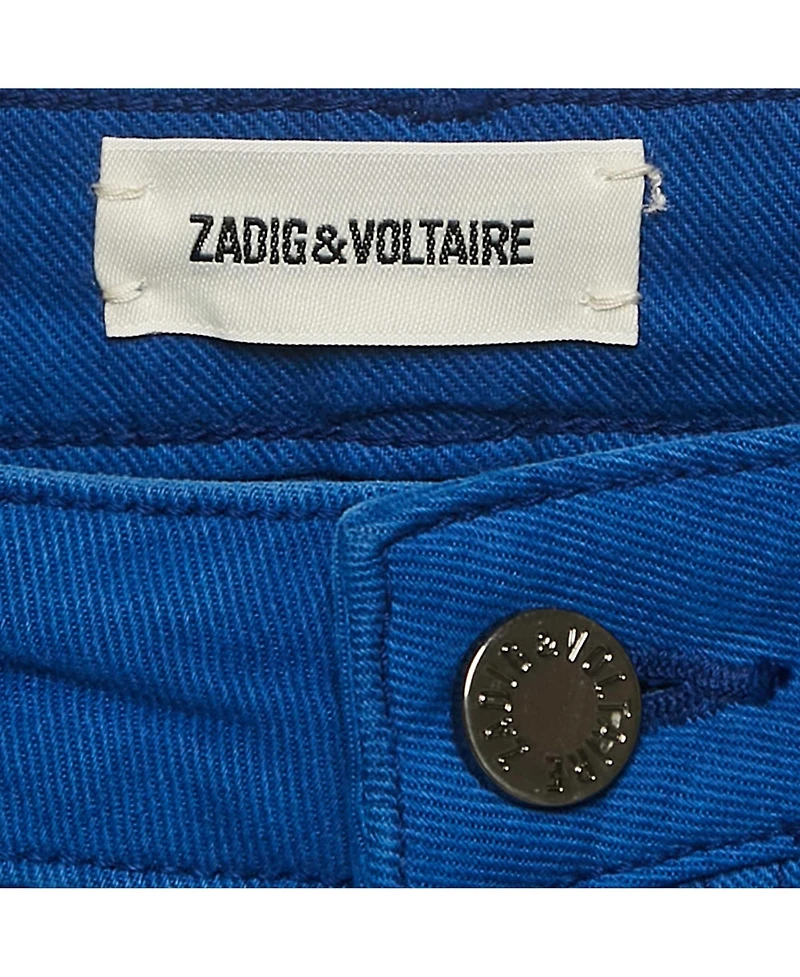 Pre-Owned Zadig & Voltaire Women's Blue Cotton Drill Skinny Eva Cher Jeans