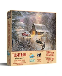 SunsOut Turkey Road 1000 piece Jigsaw Puzzle for Adults Thanksgiving