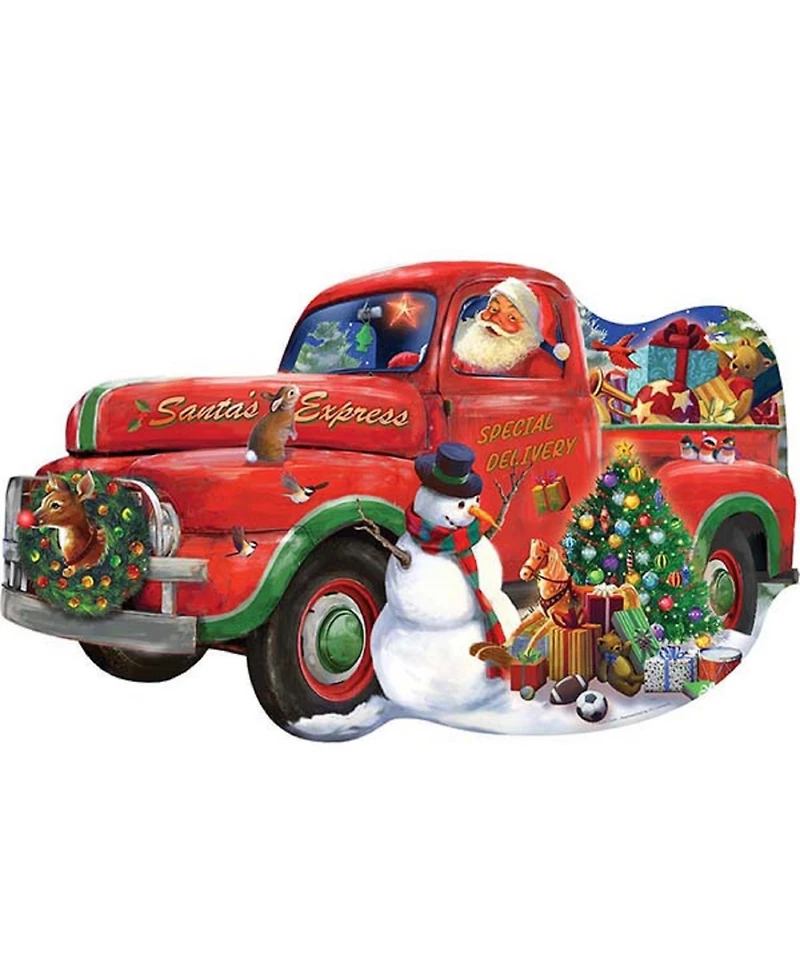 SunsOut Santa Express Special Delivery 1000 piece Jigsaw Puzzle for Adults Special Shape Christmas