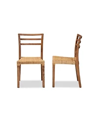 Furniture Arthur 2-Pc. Wood Mid-Century Dining Chair Set