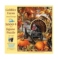 SunsOut Gobbler Farms 1000 piece Jigsaw Puzzle for Adults Large Pieces Thanksgiving