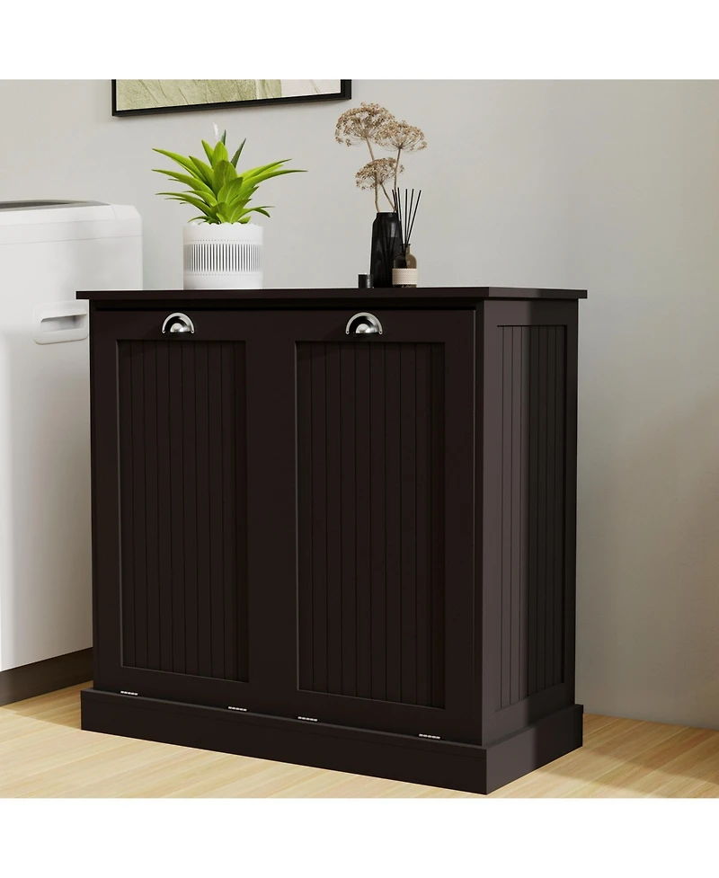 sumyeg Cabinet with Two-Bin Tilt-Out Laundry Sorter Cabinet