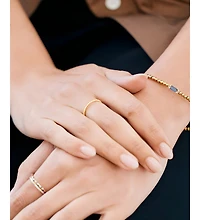 Dainty Braided Stacking Ring in 18k Gold Plated Sterling Silver