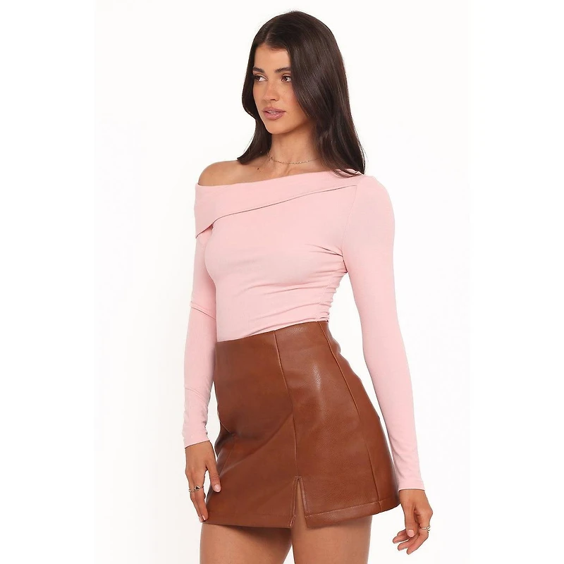 Petal and Pup Women's Catania Faux Leather Mini Skirt