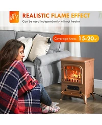 Homcom Electric Fireplace Heater with Realistic Led Flames