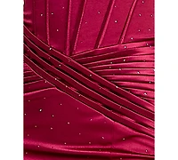 B Darlin Juniors' Strapless Front Slit Dress