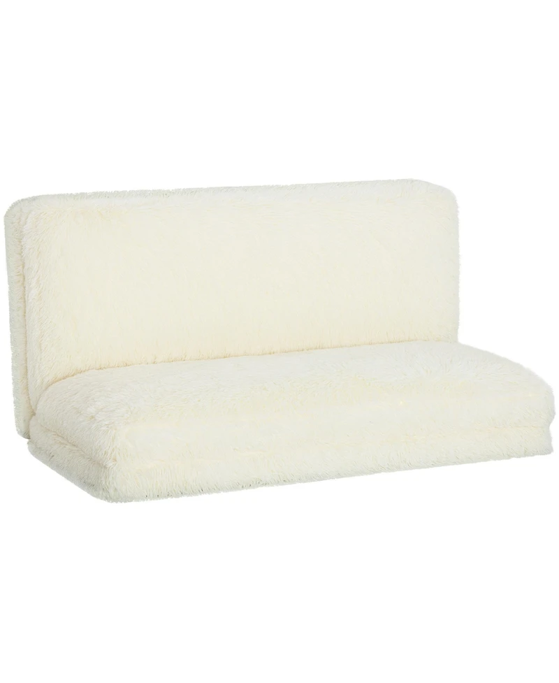 Homcom Bean Bag Floor Sofa Bed, Plush Folding Mattress, Light