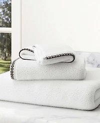 Linery & Co Quick-Dry Cotton Decorative Border 4 Pack Bath Towel Set