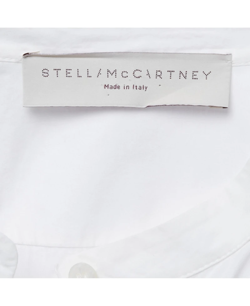 Pre-Owned Stella Mccartney Womens White Erica Palm Tree Embroidery Cotton Long Shirt Dress