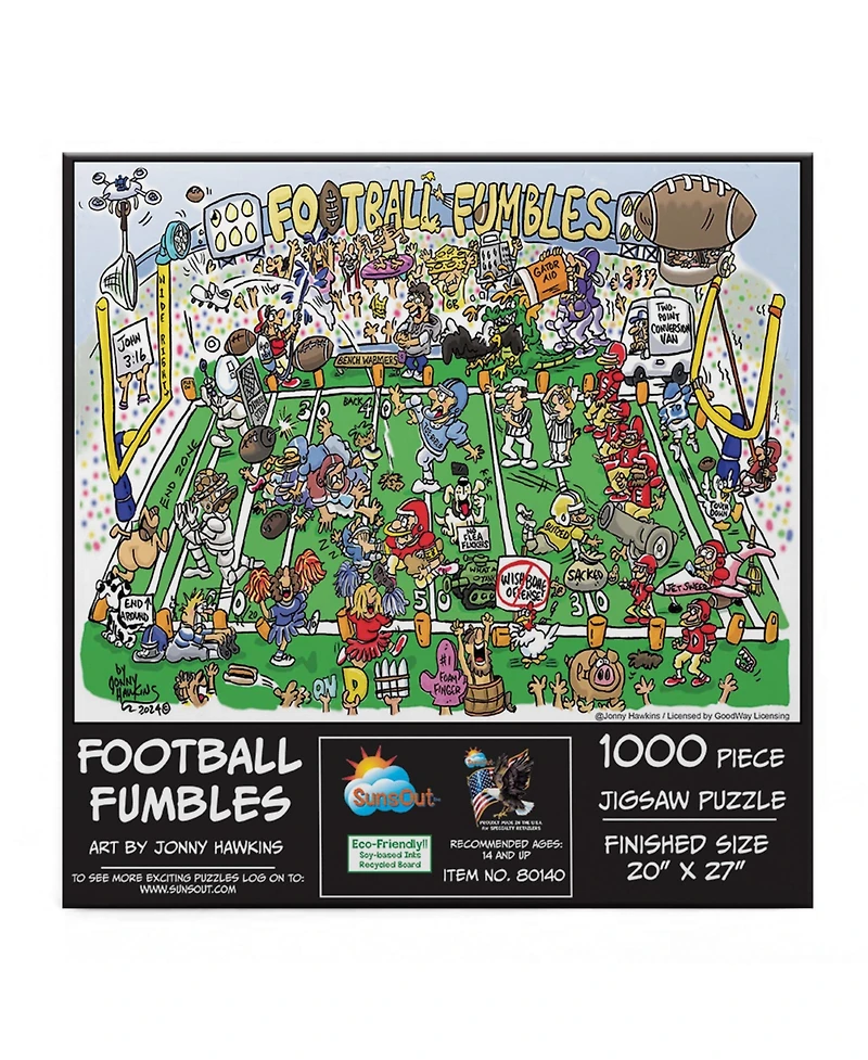 Football Fumbles 1000 piece Jigsaw Puzzle for Adults