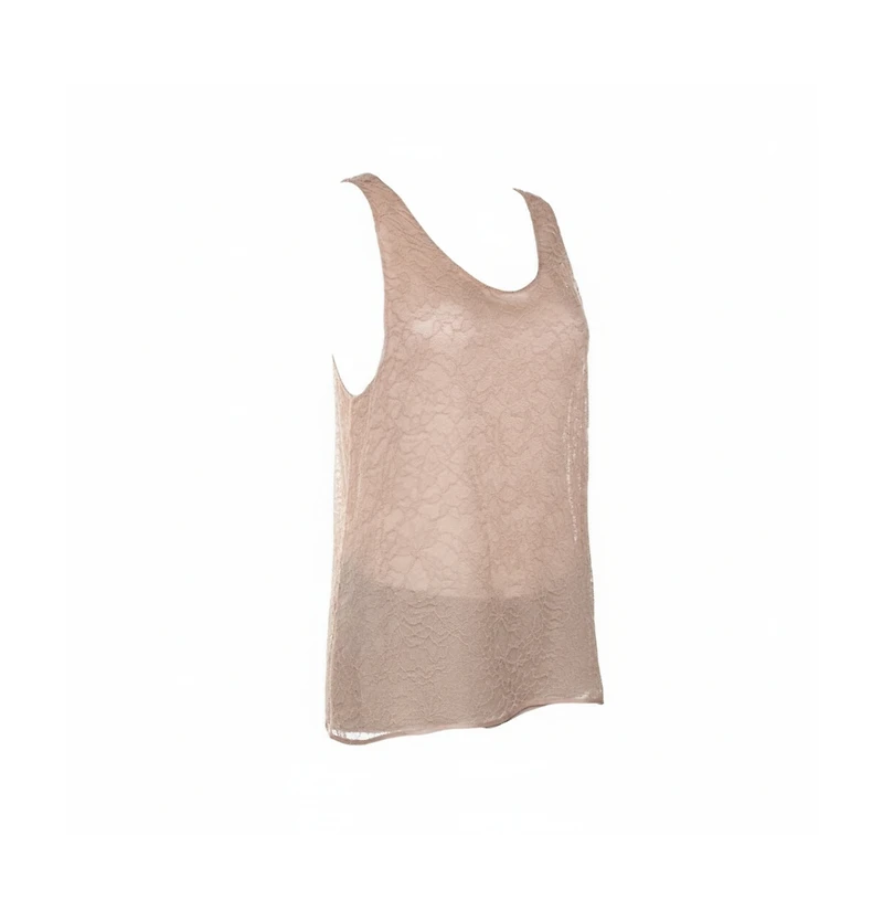 Pre-Owned Chloe Women's Beige Lace Sleeveless Top