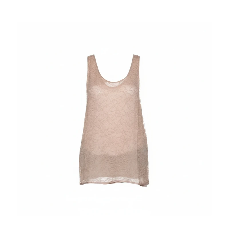 Pre-Owned Chloe Women's Beige Lace Sleeveless Top