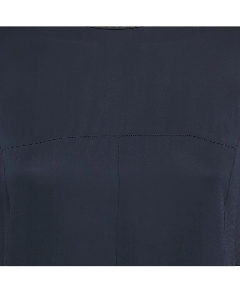 Pre-Owned Stella Mccartney Women's Navy Blue Crepe Asymmetric Top