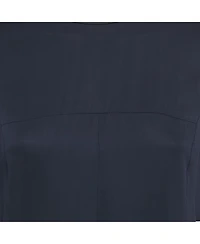 Pre-Owned Stella Mccartney Women's Navy Blue Crepe Asymmetric Top