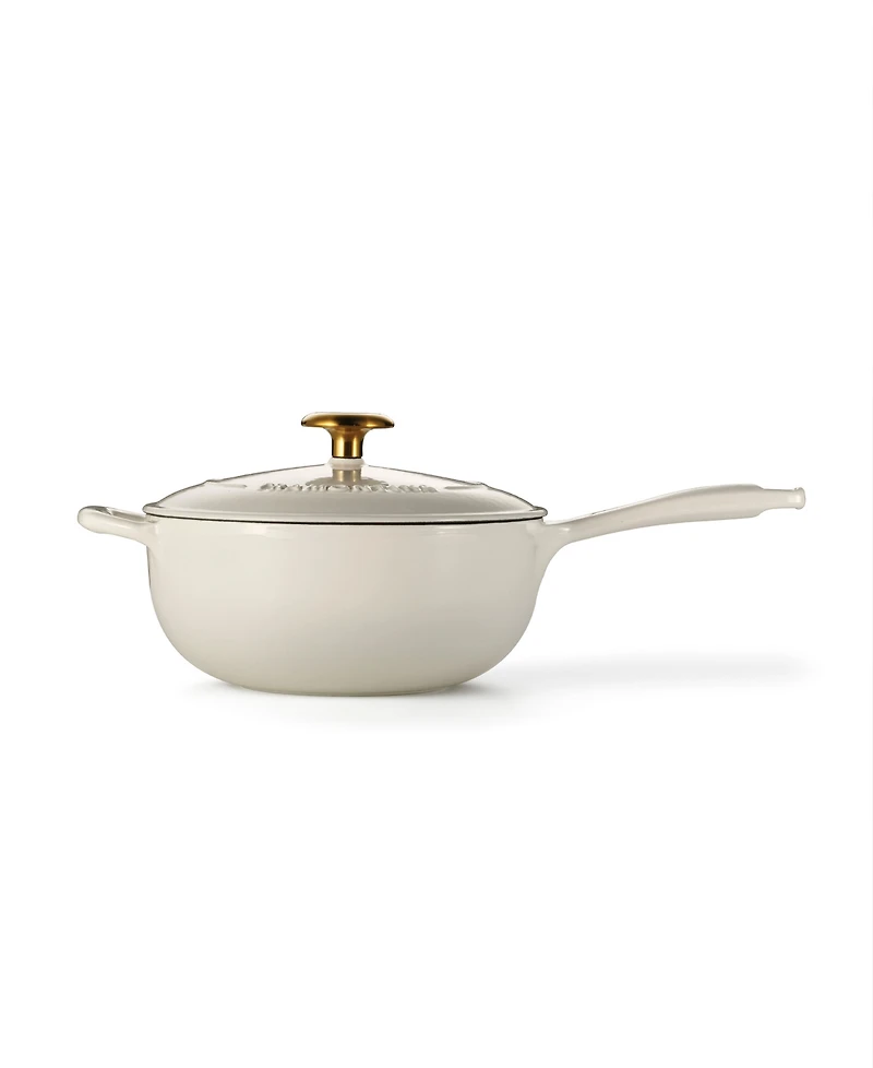 Tramontina Bestow Enameled Cast Iron 3-Quart Saucier Pan with Lid