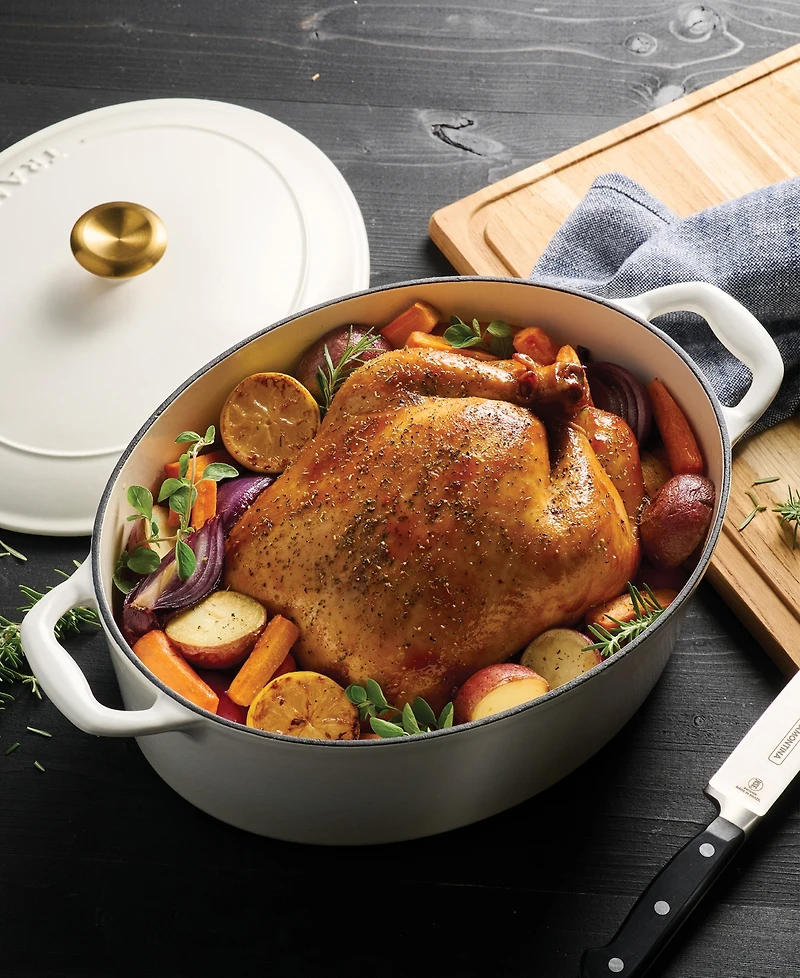 Tramontina Cast Iron 7-Quart Oval Dutch Oven Pot with Lid