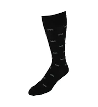 Trafalgar Men's Dapper Bow Tie Novelty Mid Calf Mercerized Cotton Socks (1 Pair)