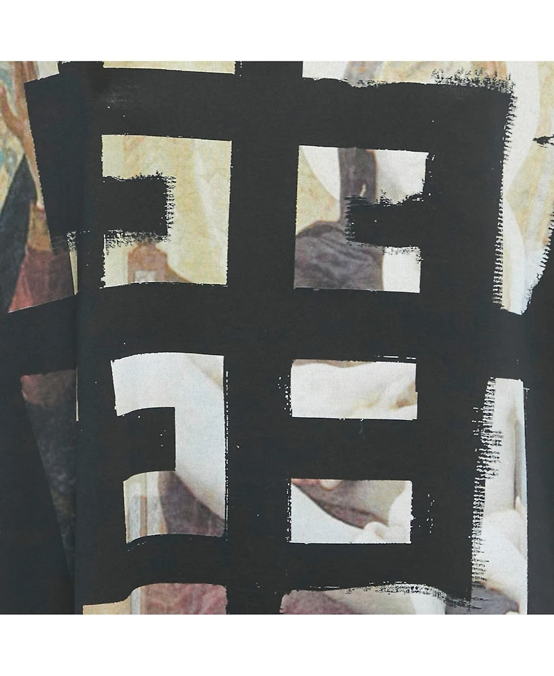 Pre-Owned Givenchy Women's Black Logo Print Cotton Oversized T-Shirt