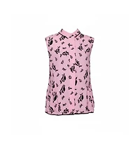 Pre-Owned Marni Women's Crepe Abstract Print Dual Collar Sleeveless Top