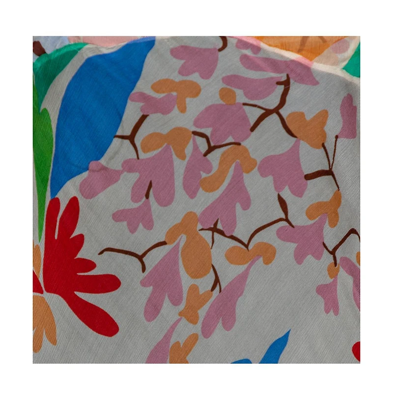 Pre-Owned Missoni Women's Cream Floral Print Crepe Sheer Maxi Dress