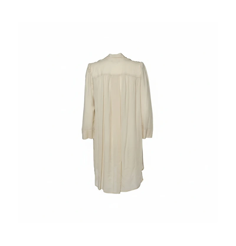 Pre-Owned Isabel Marant Women's Ecru Voile Button Front Rivera Shift Dress