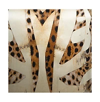 Pre-Owned Roberto Cavalli Women's Silk Leopard Print Short Sleeve Top