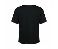 Pre-Owned Moschino Women's Cheap And Chic Black Jersey Sewing Machine Appliqued T-Shirt