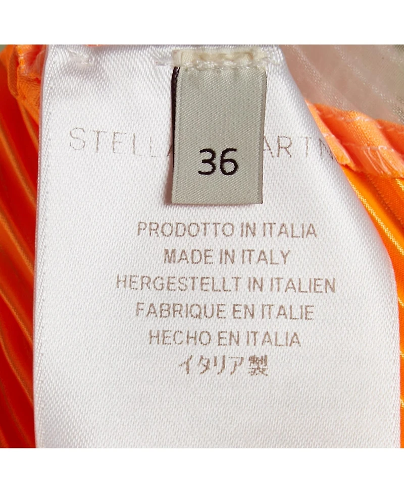 Pre-Owned Stella Mccartney Women's Plisse Paneled Midi Dress