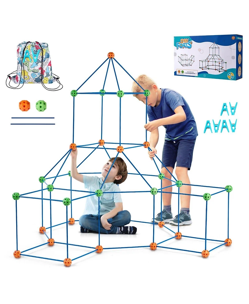 Hongge Fort Building Kit 120 Pcs Stem Construction Toy for Kids