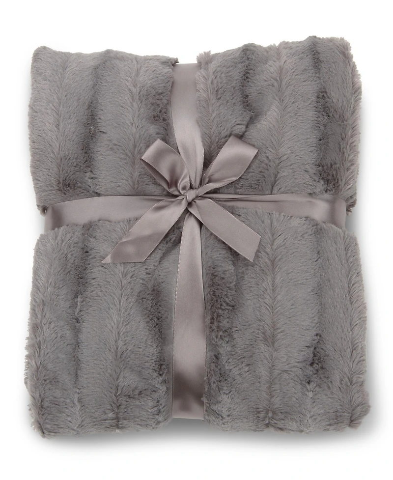 Cheer Collection Ultra Soft Faux Fur to Microplush Reversible Cozy Warm Throw, 50" x 60"