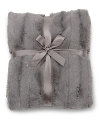 Cheer Collection Ultra Soft Faux Fur to Microplush Reversible Cozy Warm Throw, 50" x 60"
