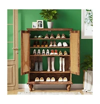 Slickblue Hallway Shoe Cabinet with Drawer and Modern Finish