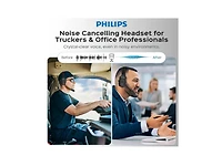 Philips Bluetooth Mono Trucker Headset with Noise-Canceling Microphone and Mute Button