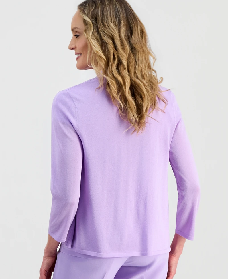 Kasper Women's Self Edge A-Line Cardigan