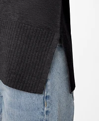 Melissa Paige Women's Rib Cowl Neck Tunic Sweater