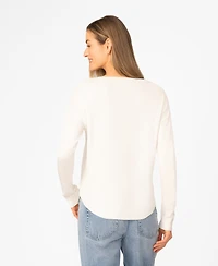 Melissa Paige Women's Round Hem Pull-On Sweater