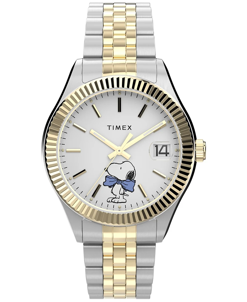 Timex Women's Quartz Analog Two-Tone Stainless Steel Watch, 34mm