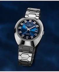 Timex Men's Quartz Analog Silver-Tone Stainless Steel Watch, 39mm