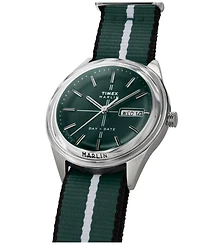 Timex Men's Quartz Analog Green Fabric Watch, 38mm