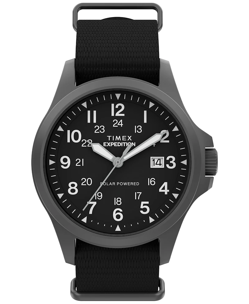 Timex Men's Quartz Analog Black eco-conscious Fabric Watch
