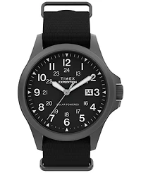Timex Men's Quartz Analog Black eco-conscious Fabric Watch