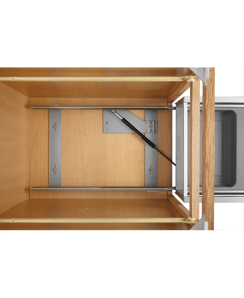 Rev-a-Shelf Double Pullout Kitchen Trash Can 50 qt., Silver, 5149-2150DM-217